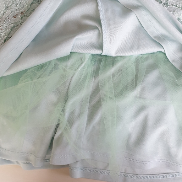 NWT My Michelle Aqua Lace Short Sleeved Dress 5 - Picture 6 of 7